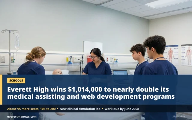 Everett High Wins $1,014,000 State Grant to Nearly Double Its Medical Assisting and Web Development Programs, With a Clinical Simulation Lab